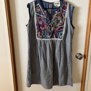 Sleeveless blue dress